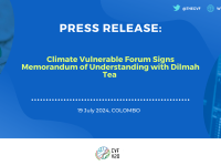 Climate Vulnerable Forum Signs Memorandum of Understanding with Dilmah Tea